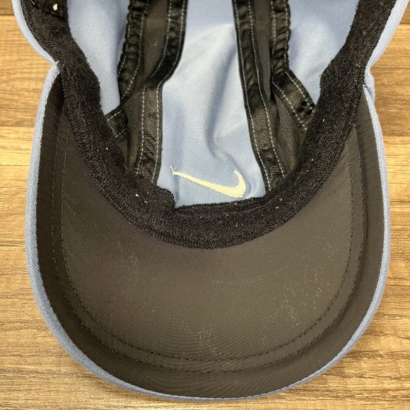 Nike Running Cap Hat Blue Adjustable Strapback One Size Swoosh Just Do It - Picture 9 of 10